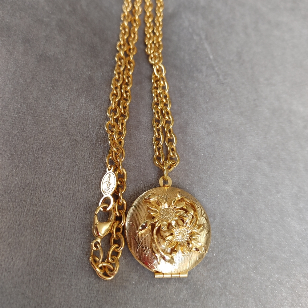 Napier Gold Locket Chain Necklace